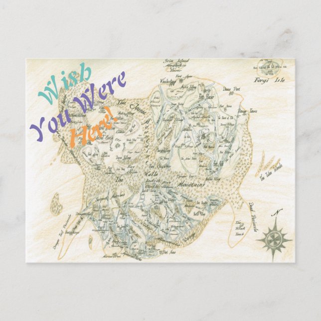 Karta i Trino, märkt Vykort (Framsida)