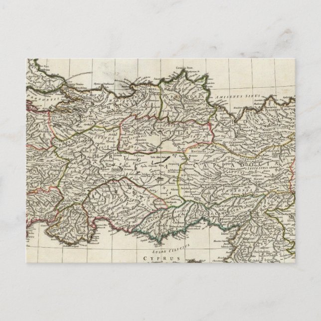 Karta i Turkiet Vykort (Framsida)