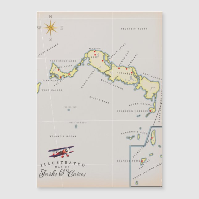 Karta i Turks och Caicos karta (Framsida)