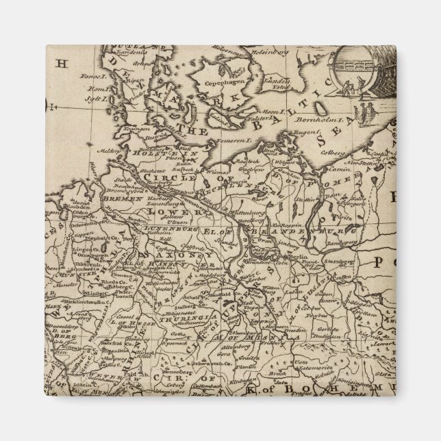 KARTA i TYSKLAND Magnet (Framsidan)