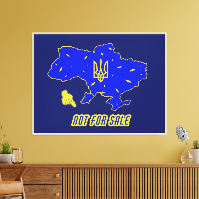 Karta i Ukraina Canvastryck (Insitu (Vardagsrum))