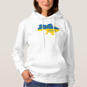 Karta i Ukraina med solros och ukrainsk flagga T Shirt