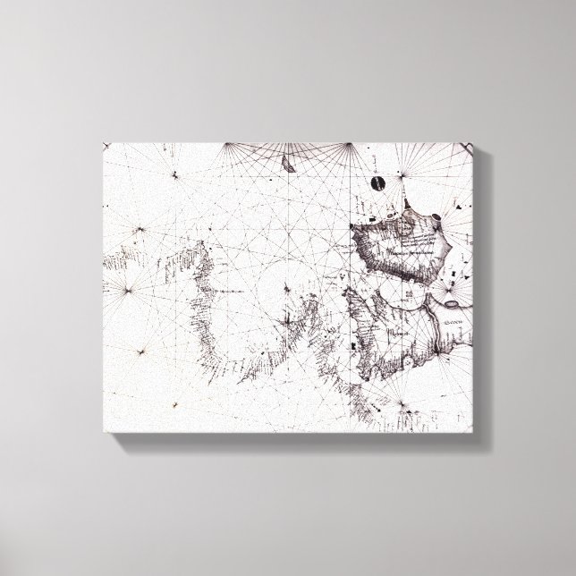 Karta i Underbar Storbritannien, Frankrike och Spa Canvastryck (Framsida)