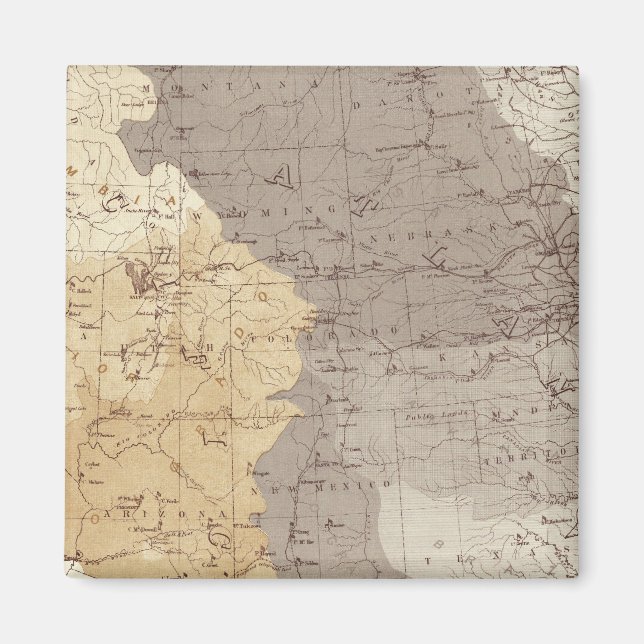 Karta i USA:s avrinningsområden Magnet (Framsidan)