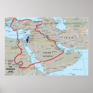 Karta i utlovat land poster