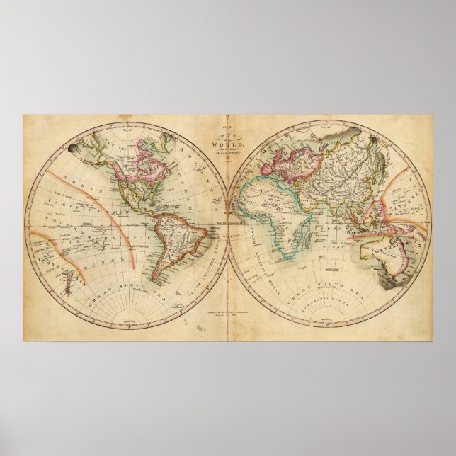 Karta i världen 3 poster (Framsidan)