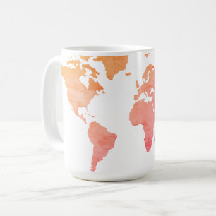 Karta i världen kaffemugg