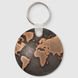 Karta i världen nyckelring