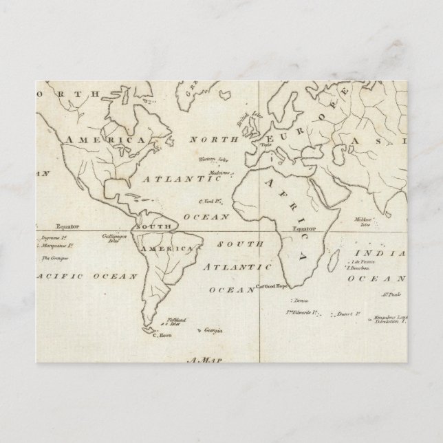 Karta i världen vykort (Framsida)