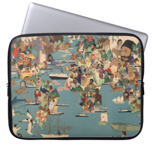 Karta i världshistorien laptop fodral