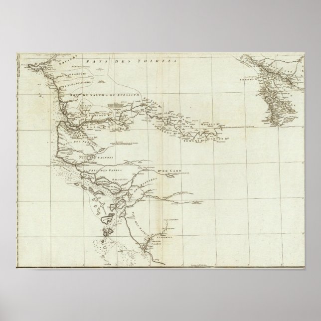 KARTA i VÄSTER AFRIKA Poster (Framsidan)