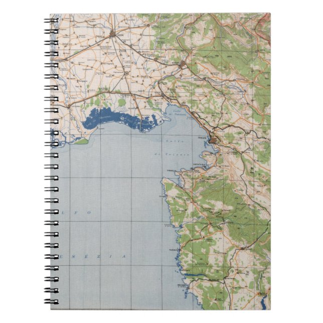 Karta i Venedig, Italien Anteckningsbok (Framsidan)