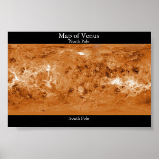 Karta i Venus Poster