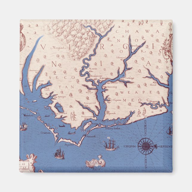 Karta i Virginia Magnet (Framsidan)