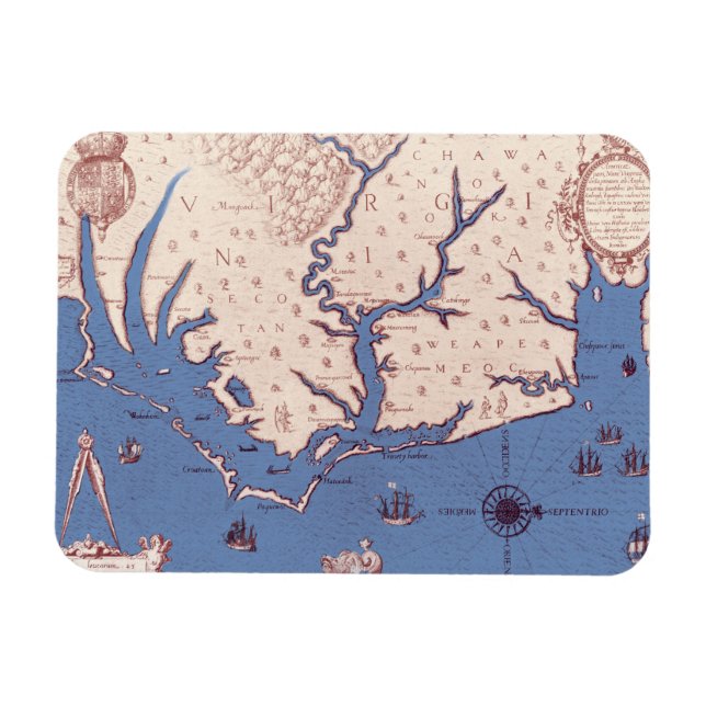 Karta i Virginia Magnet (Horisontell)