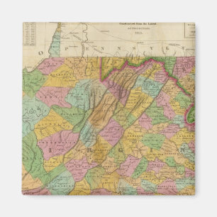 Karta i Virginia och Maryland Magnet