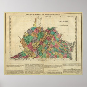 Karta i Virginia Poster