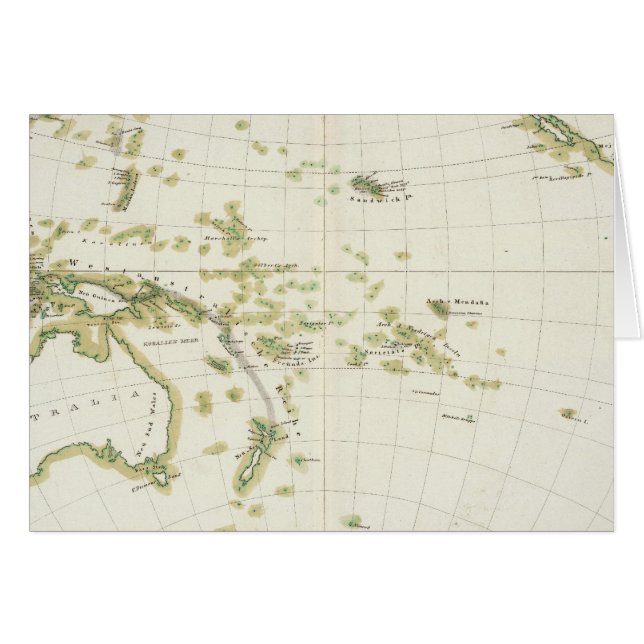 karta i Volcano Girdle Hälsningskort (Framsidan Horizontal)