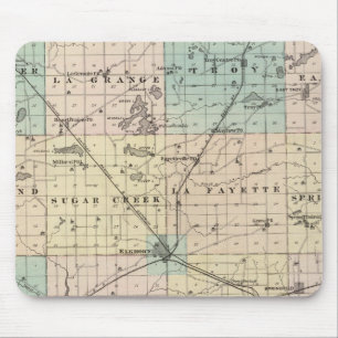 Karta i Walworth County, delstaten Wisconsin Musmatta