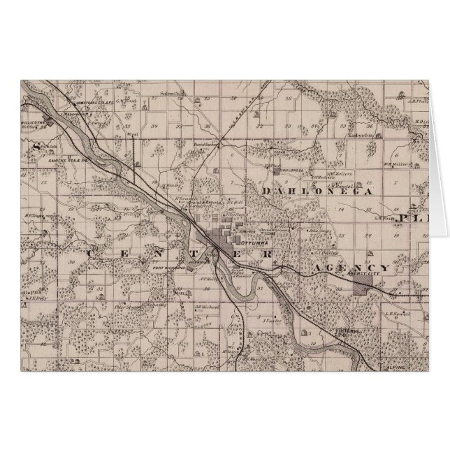 Karta i Wapello County, Iowa Hälsningskort (Framsidan Horizontal)