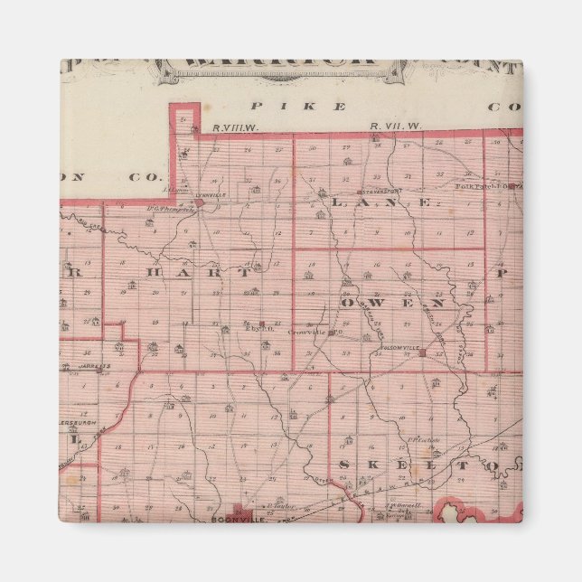 Karta i Warrick County Magnet (Framsidan)