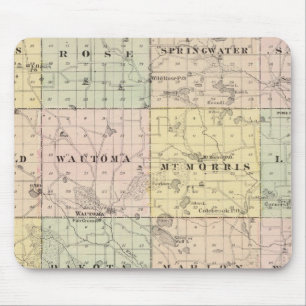 Karta i Waushara County, Necedah and Wautoma Musmatta