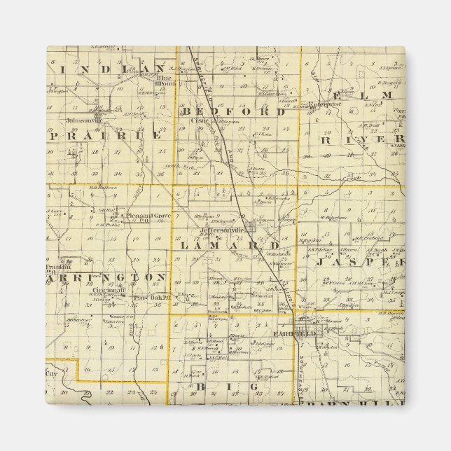 Karta i Wayne County Magnet (Framsidan)