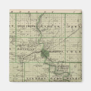 Karta i Webster County, delstaten Iowa Magnet