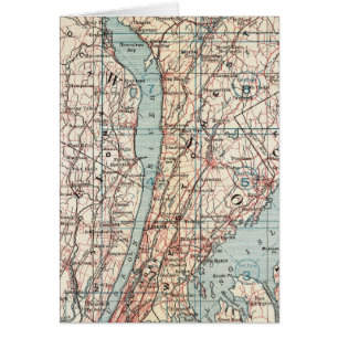 Karta i Westchester County, New York Hälsningskort
