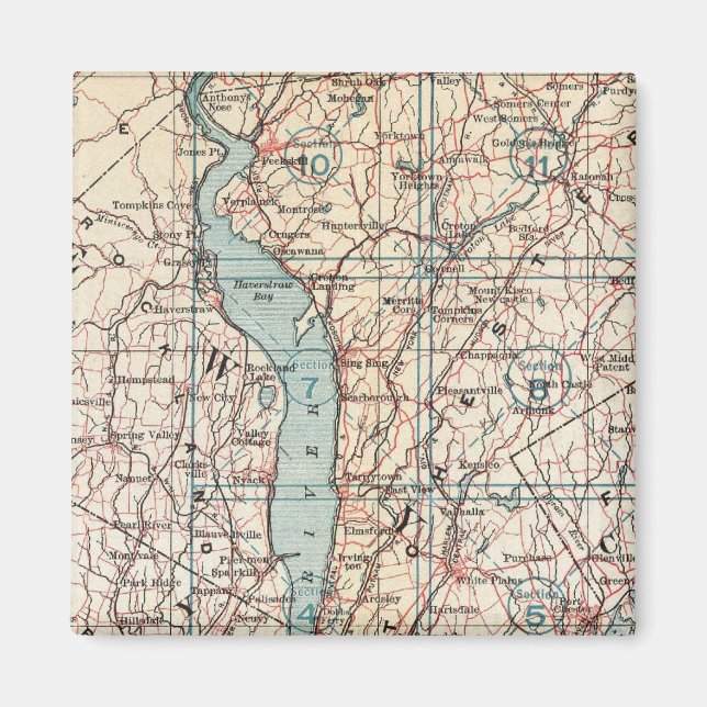 Karta i Westchester County, New York Magnet (Framsidan)