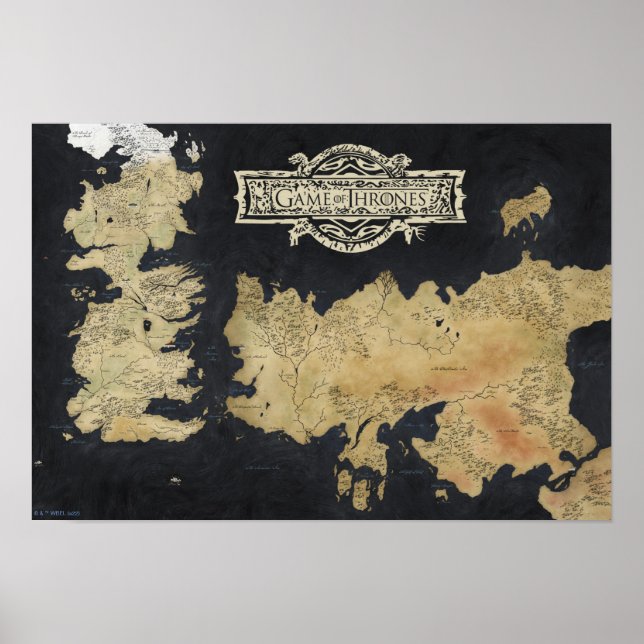Karta i Westeros Poster (Framsidan)