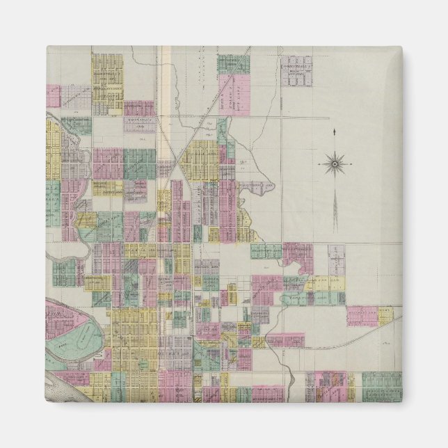 Karta i Wichita, Kansas Magnet (Framsidan)