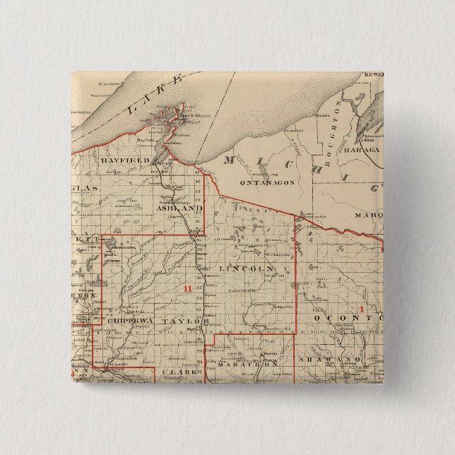 Karta i Wisconsin med senataldistrikt Knapp (Framsida)