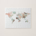 Karta i World Watercolor Pussel<br><div class="desc">Perfektens konstnärliga gåva!</div>