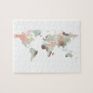 Karta i World Watercolor Pussel