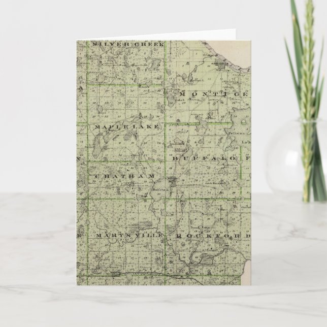 Karta i Wright County, Minnesota Kort (Framsida)