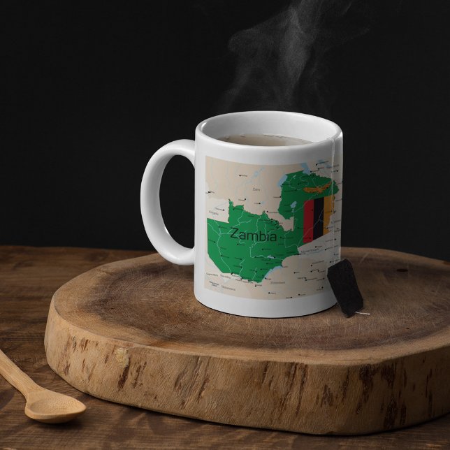 Karta i Zambia-kaffe Mugg (Skapare uppladdad)