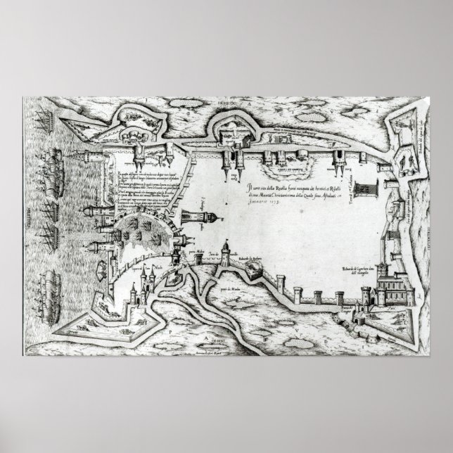 Karta illustrerar La Rochelle ockuperad Poster (Framsidan)