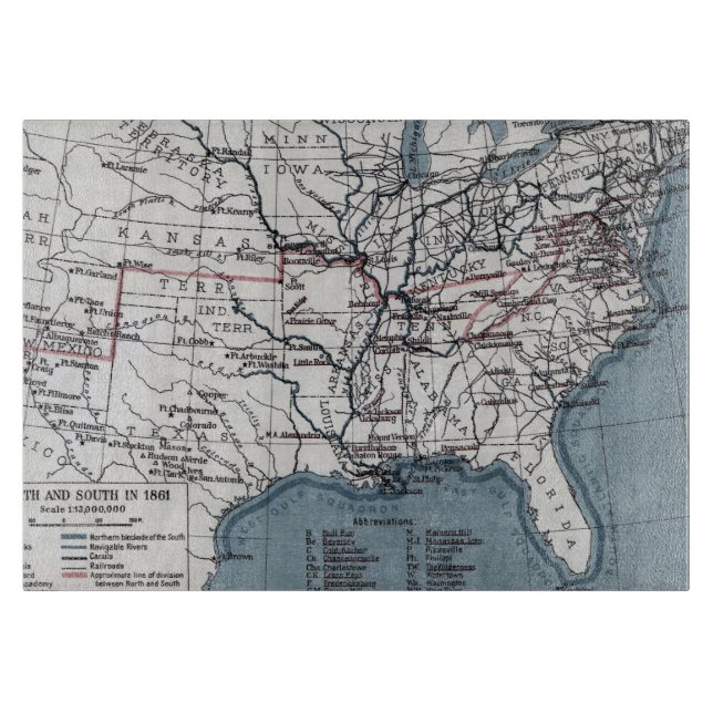 KARTA: INBÖRDESKRIG 1861 (Framsidan)