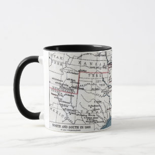 KARTA: INBÖRDESKRIG 1861 MUGG
