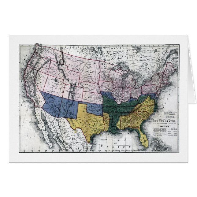 KARTA: INBÖRDESKRIG 1864 HÄLSNINGSKORT (Framsidan Horizontal)