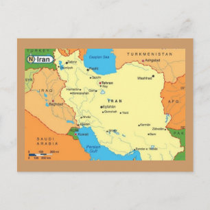 Karta-Iran-1990-talet Vykort