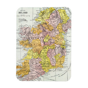 KARTA: IRLAND c1890 Magnet