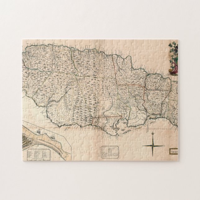 KARTA: JAMAICA 1755 2 PUSSEL (Horisontell)