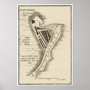 KARTA: JAMAICA 1755 POSTER