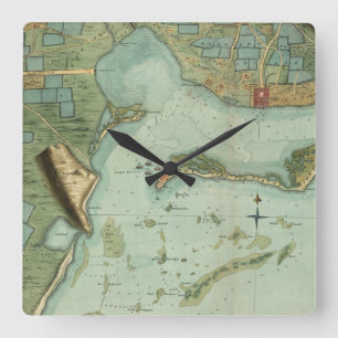 KARTA: JAMAICA 1756 FYRKANTIG KLOCKA