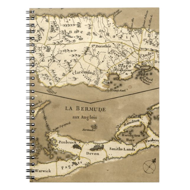 KARTA: JAMAICA 1767 ANTECKNINGSBOK (Framsidan)