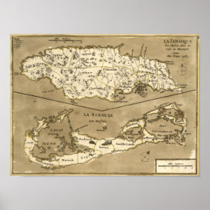 KARTA: JAMAICA, 1767 POSTER