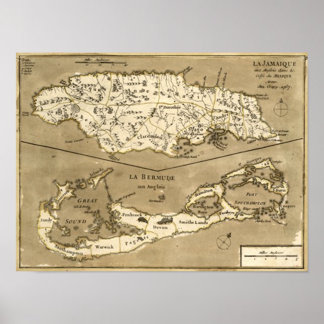 KARTA: JAMAICA, 1767 POSTER (Framsidan)