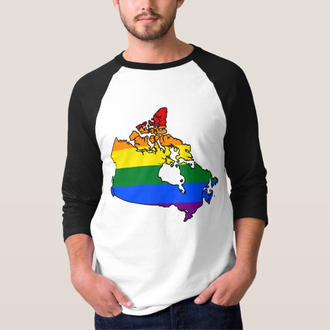 Karta, kanadensiskt pride t shirt (Framsida)